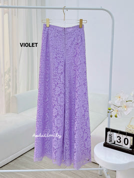 Violet lace Pants for Ao Dai| Pre made LACE pants