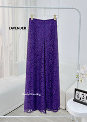 Lavender lace Pants for Ao Dai| Pre made LACE pants