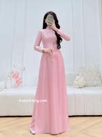 COLLINS Pink 3D Ribbon embroidery flowers