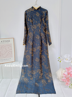 ILA Dark blue/ gold traditional áo dài