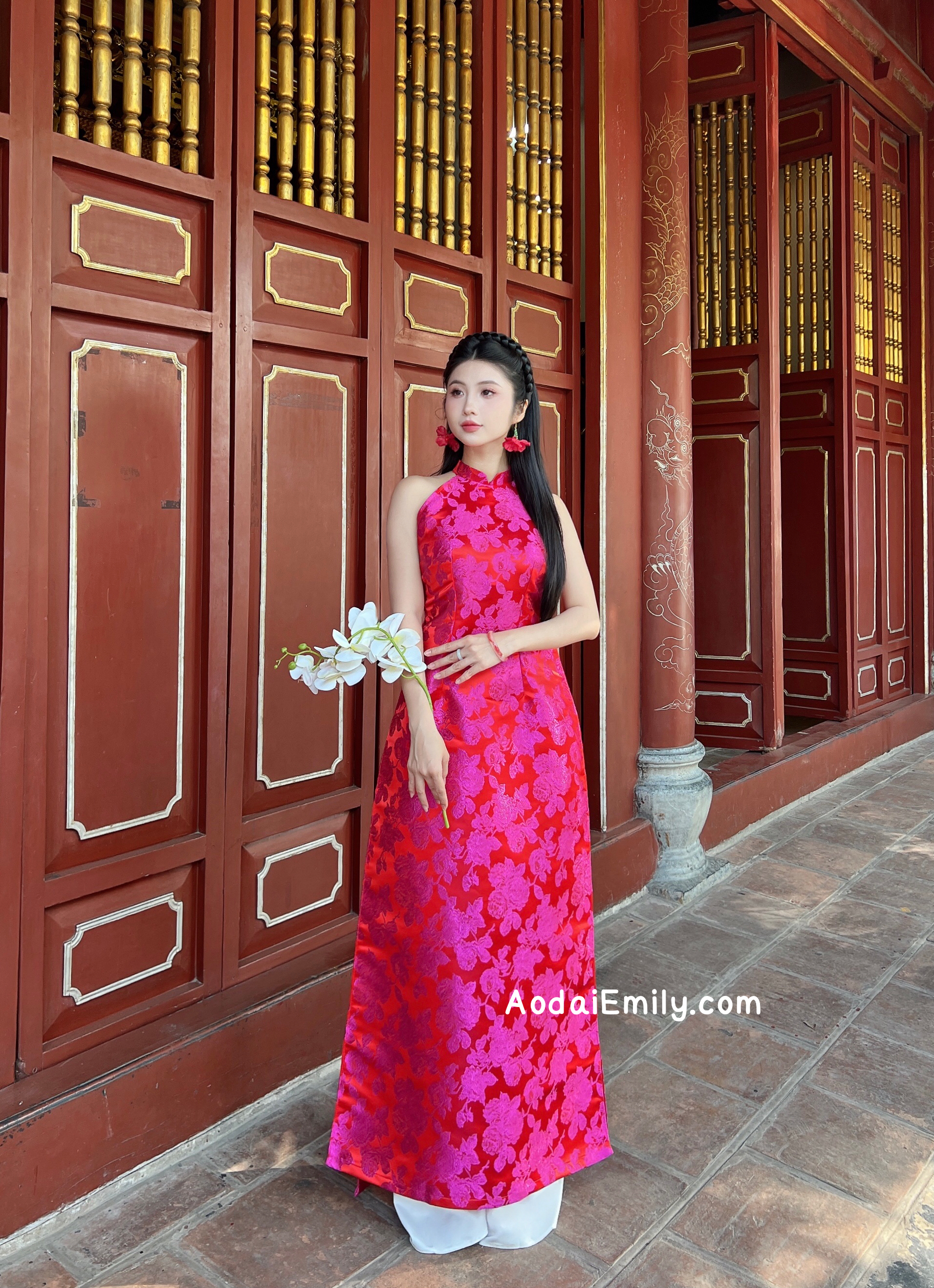 Sleeveless Taffeta Spring flowers patterns