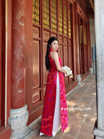 LEYLA Sleeveless Taffeta Spring flowers patterns