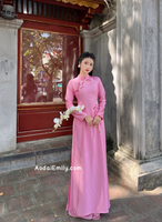 LENNOX Pink Sakura embroidery flowers