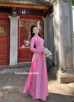 LENNOX Pink Sakura embroidery flowers