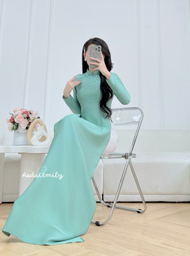 NAOMI Ao dai with crystals collar