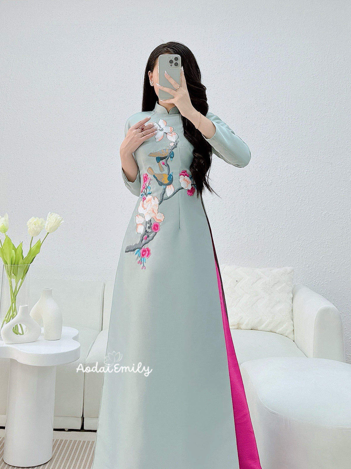 Spring Flowers Ao Dai | Taffeta Ao Dai