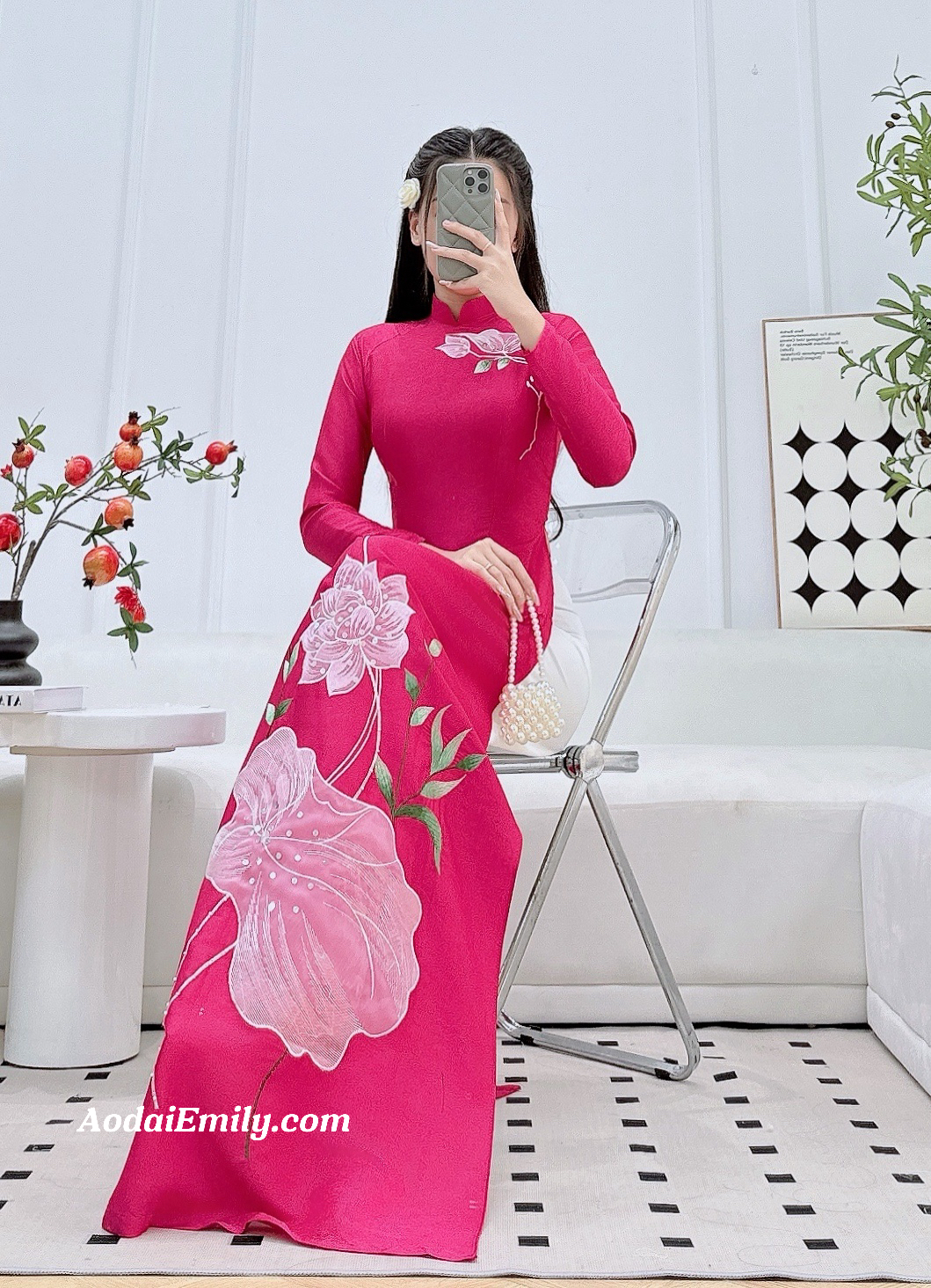 Hand beading collar with embroidery flowers