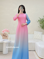 AILEEN Printed OMBRE pattern Pre made ao dai