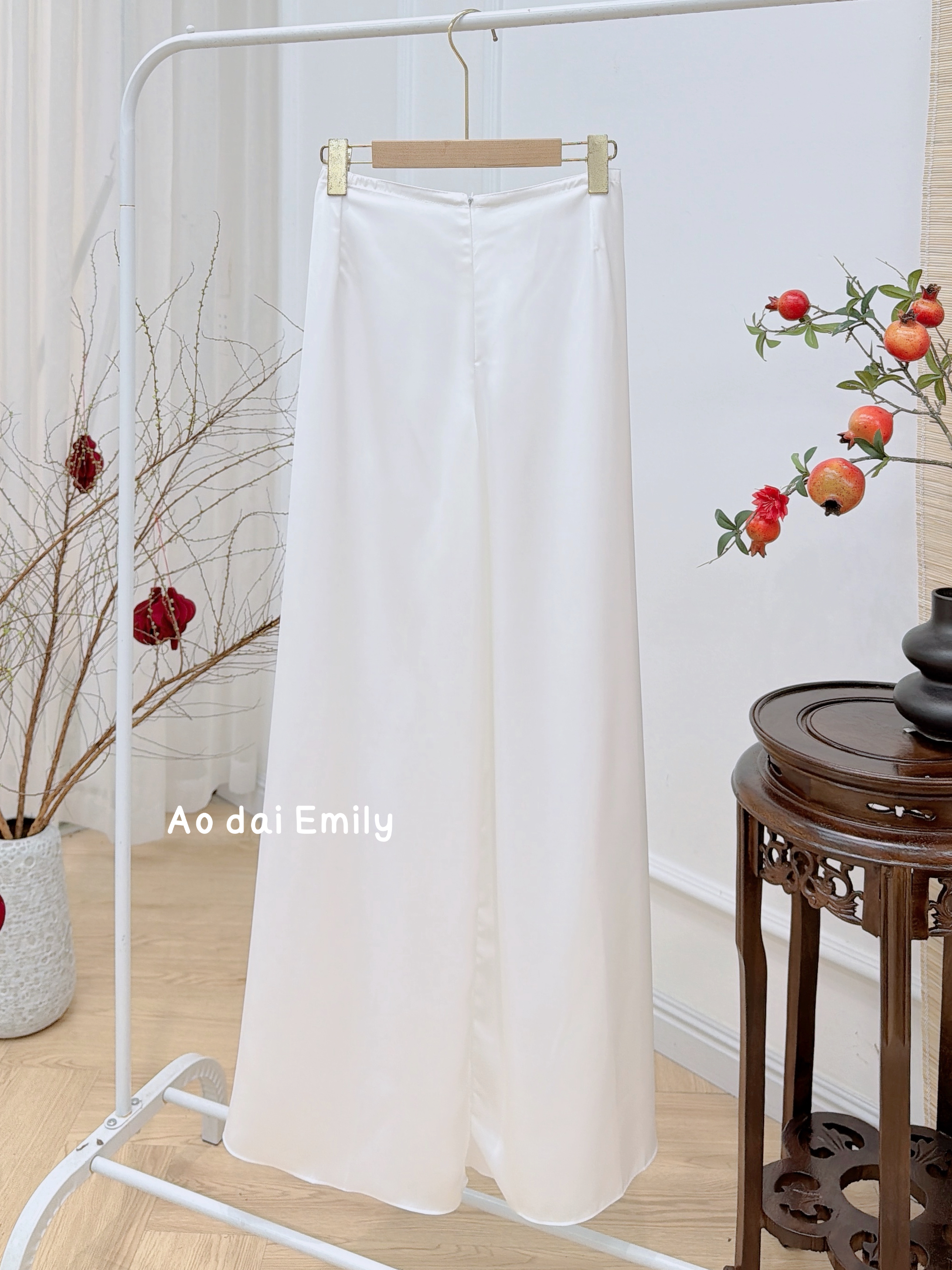Extra long White pants for Ao Dai| Blue bell