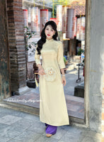 BETHANY Purple/ Cream Pre made ao dai