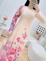 GLORIA Printed flowers pattern Pre made ao dai