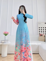 NOEMI Printed Blue/Pink flowers flowers pattern