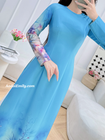 HANA Printed Blue flowers flowers pattern