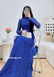 Blue Lace áo dài| busy lizzle