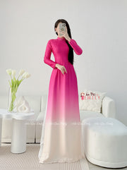 Ombre pattern Pre made ao dai for women