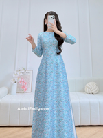 LILLE Printed flowers patterns Ao dai