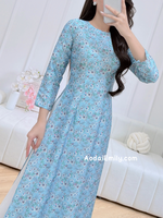 LILLE Printed flowers patterns Ao dai