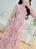 Mini cherry blossom flowers ao dai set|MFF001