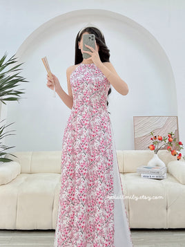 INDIE Fuchsia Sleeveless Mini sakura blossom