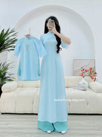 MERCY Baby blue Matching Mom and baby Girl