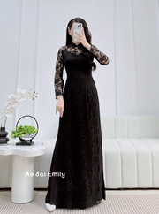 Black Lace áo dài  | Bachelors button