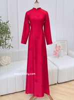 ADELE Tradition Burgundy ao dai with sparkling patterns