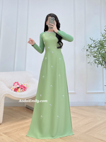 AYA Hand beading with crystals pre made ao dai