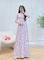 KALI Purple printed flowers pattern