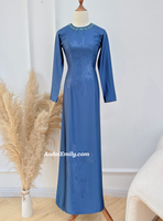SORAYA Blue Ao dai with simple crystals