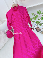 Mulberry silk ao dai with buttons