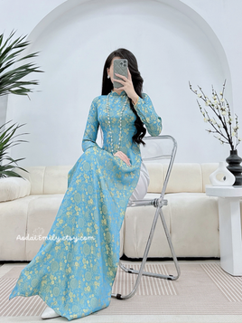 ALEXA Ao dài gấm| Pre made ao dai Vietnam