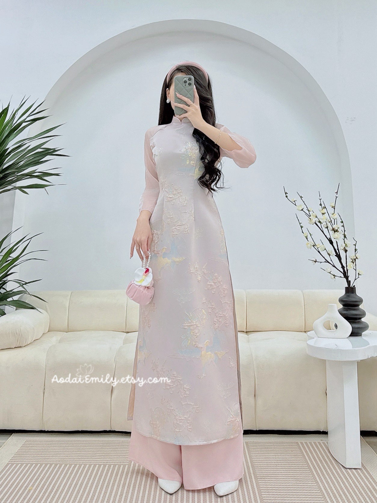 Pastel Pink Ao Dai