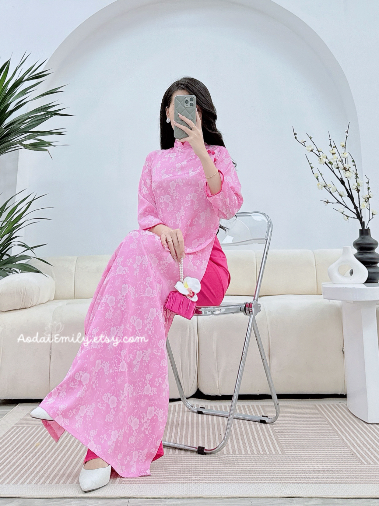 Loosing style modern ao dai set