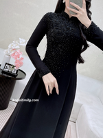 JUNE Ao dai with designed crystals