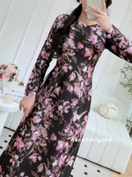 SALMA Black/pink Printed flowers pattern