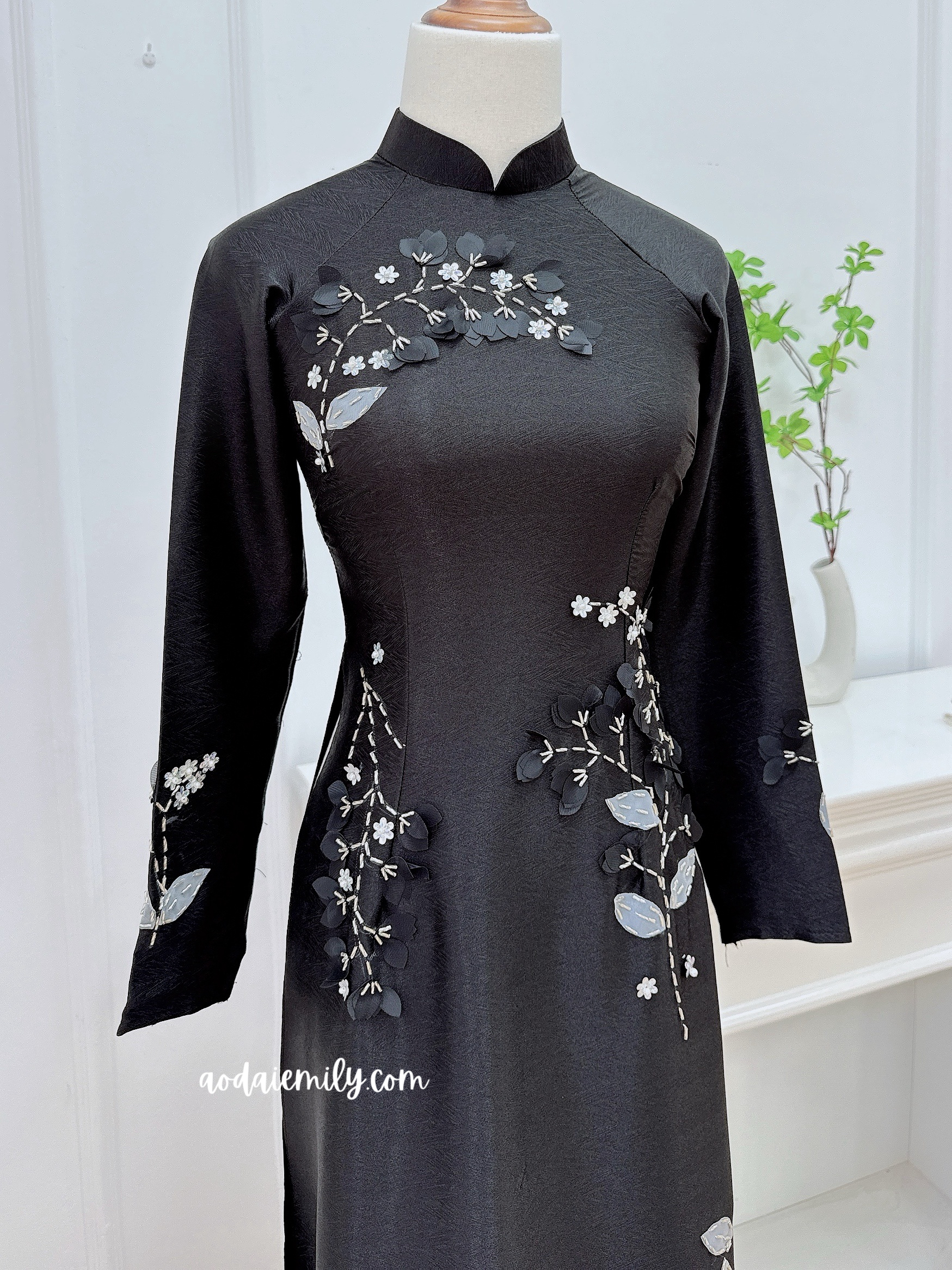 Black Lily flowers with crystals