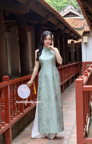 Sage green Sleeveless Spring patterns