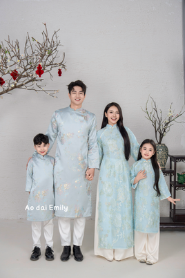 Light Blue Matching Family Spring patterns
