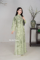 Matching Mom  Girl Ao Dai with Embroidery Spring patterns