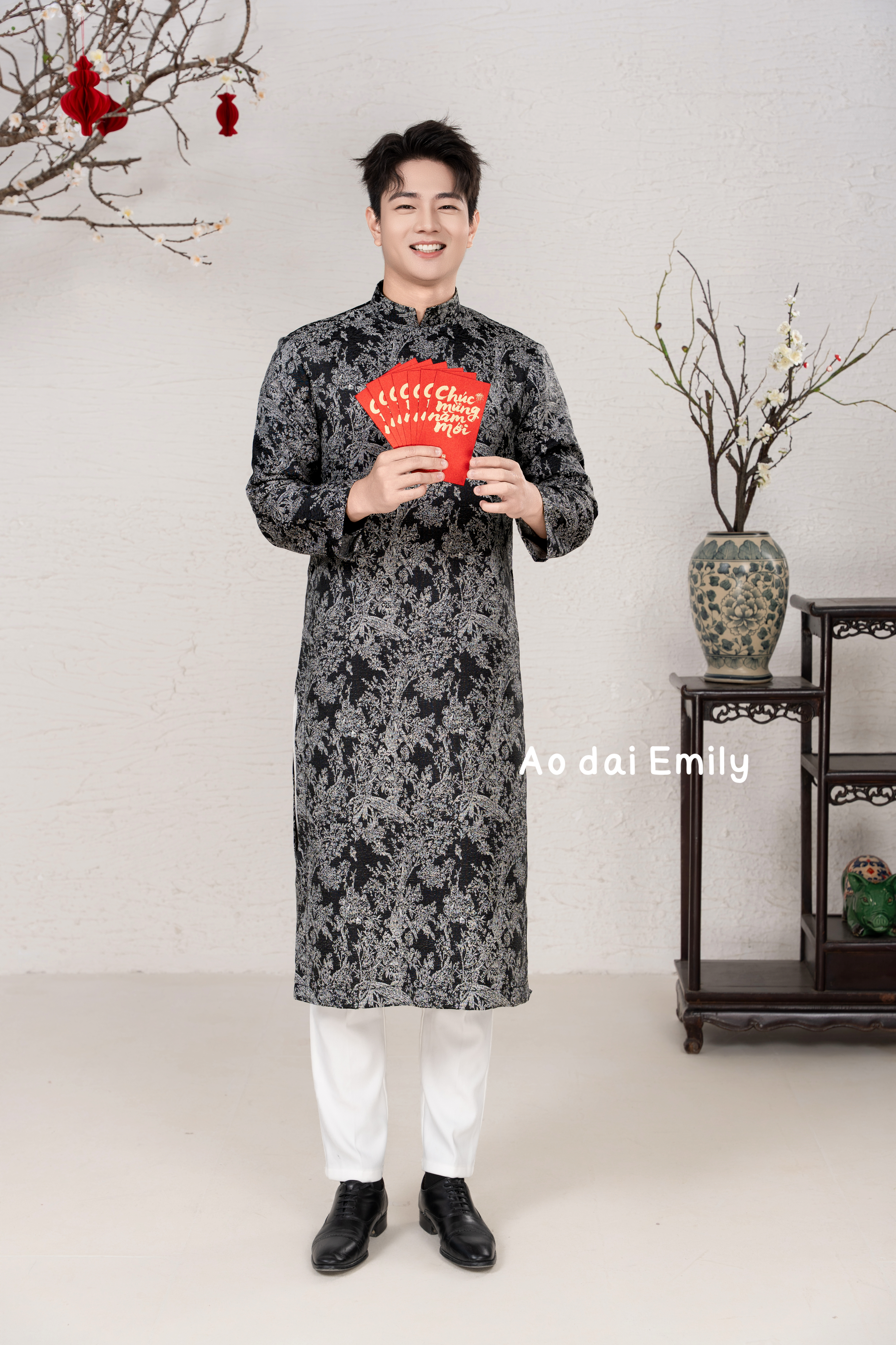 Black Ao dai for men| Mateo