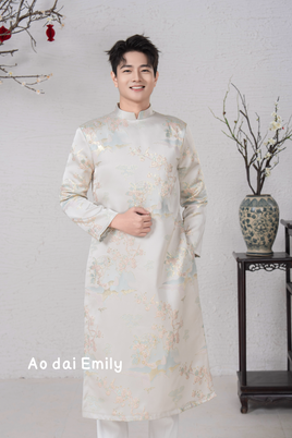 Neutral color Ao dai for men