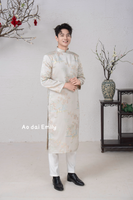 Neutral color Ao dai for men