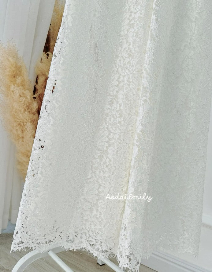 Lace white Pants for Ao Dai| Double layers| Daisy