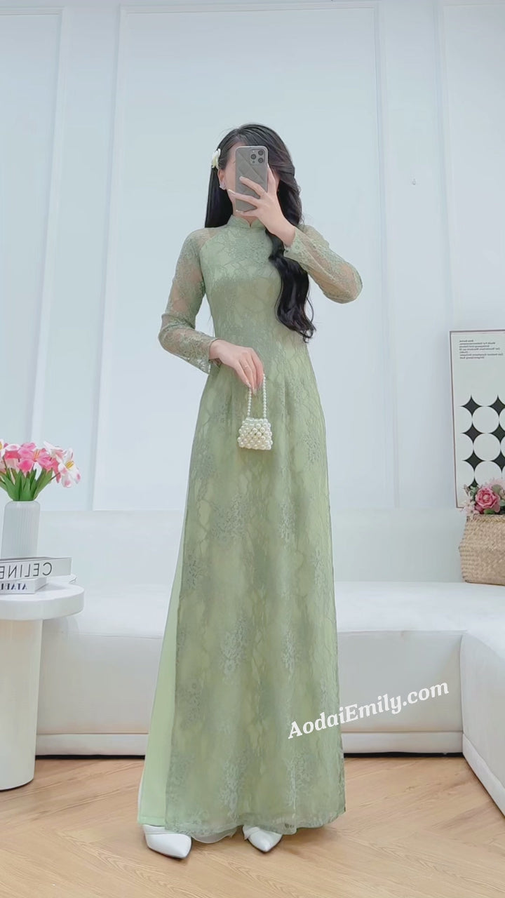 Load video: Traditional Lace áo dài| | Alia