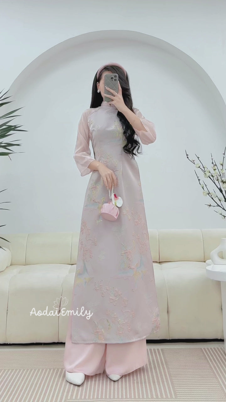 Load video: Pastel Pink Ao Dai