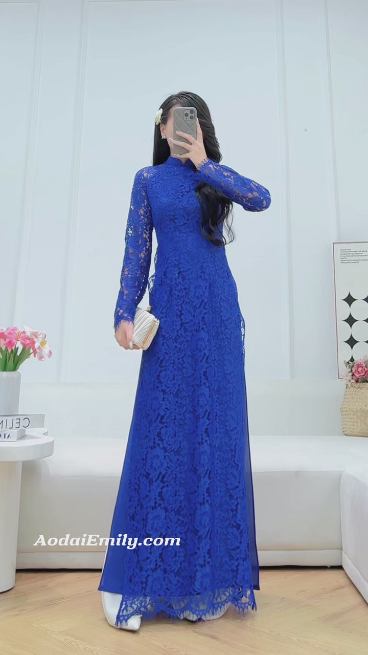 Load video: Blue Lace áo dài| busy lizzle