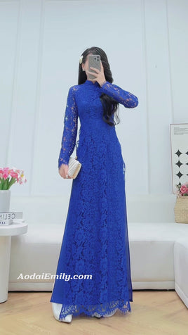 IVANNA Blue Lace áo dài
