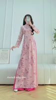 Mini cherry blossom flowers ao dai set|MFF001
